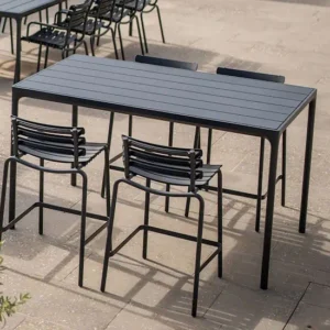 Metalowe krzesło barowe z oparciem Clips (wyższe)