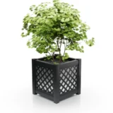 Stylowa donica aluminiowa Bordeaux z lustrem - Ogrodolandia.pl