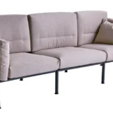 Sofa Delux stal nierdzewna i poduszki boucle - Ogrodolandia.pl