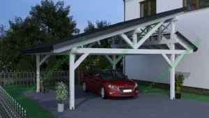 Nowoczesna wiata garażowa MODERN z montażem