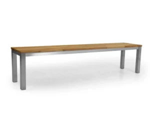 Ławka ogrodowa BERLIN teak-stal nierdzewna