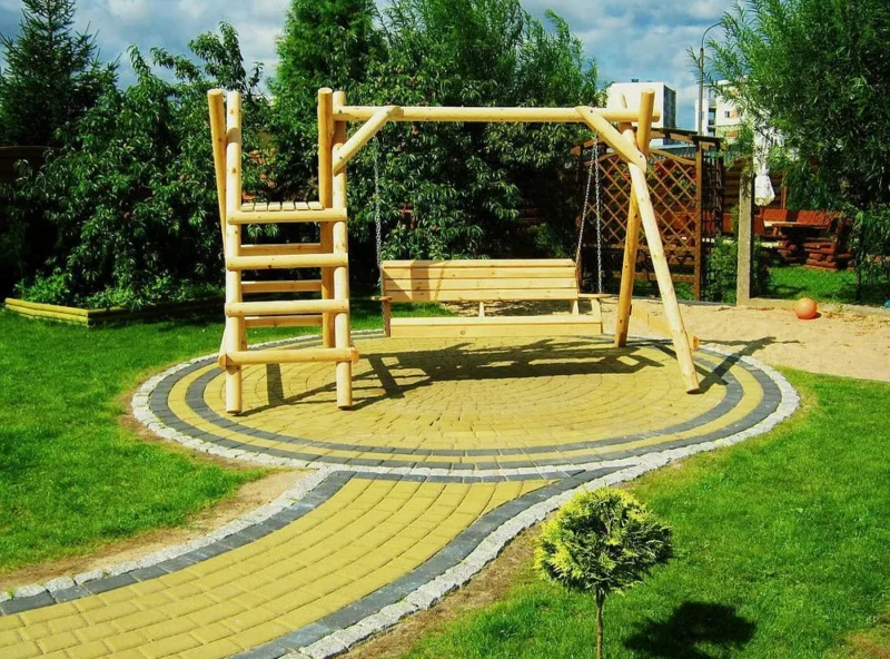 Huśtawka z drabinką RODZINNA  - Ogrodolandia.pl