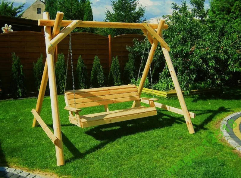 Huśtawka z półwałków RODZINNA  - Ogrodolandia.pl
