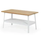 Stolik prostokątny Olivet teak-aluminium - Ogrodolandia.pl
