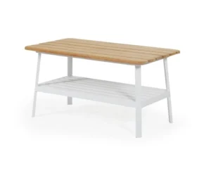 Stolik prostokątny Olivet teak-aluminium