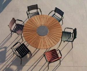 Stół Circle150 z bambusowym blatem