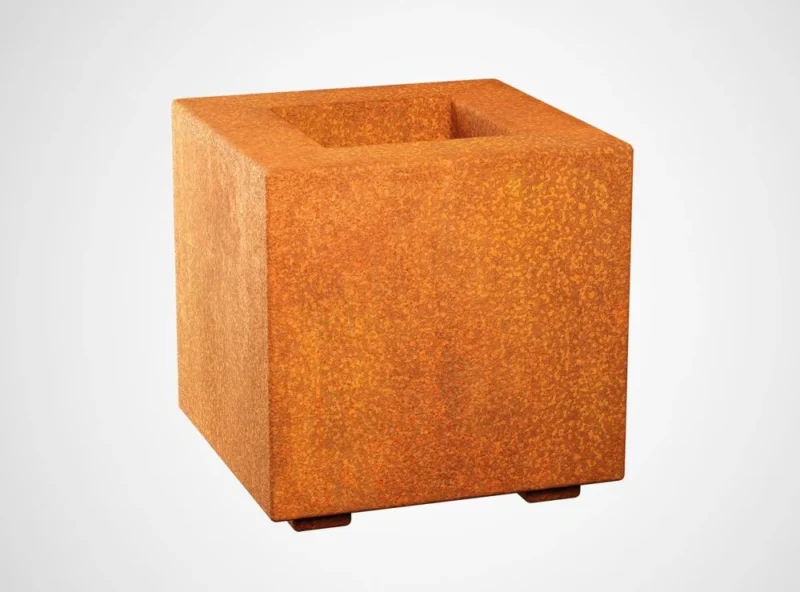 Donica metalowa Cubo 1 corten - Ogrodolandia.pl