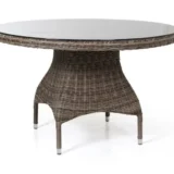 Stół okrągły technorattan 120 cm Lemans - Ogrodolandia.pl