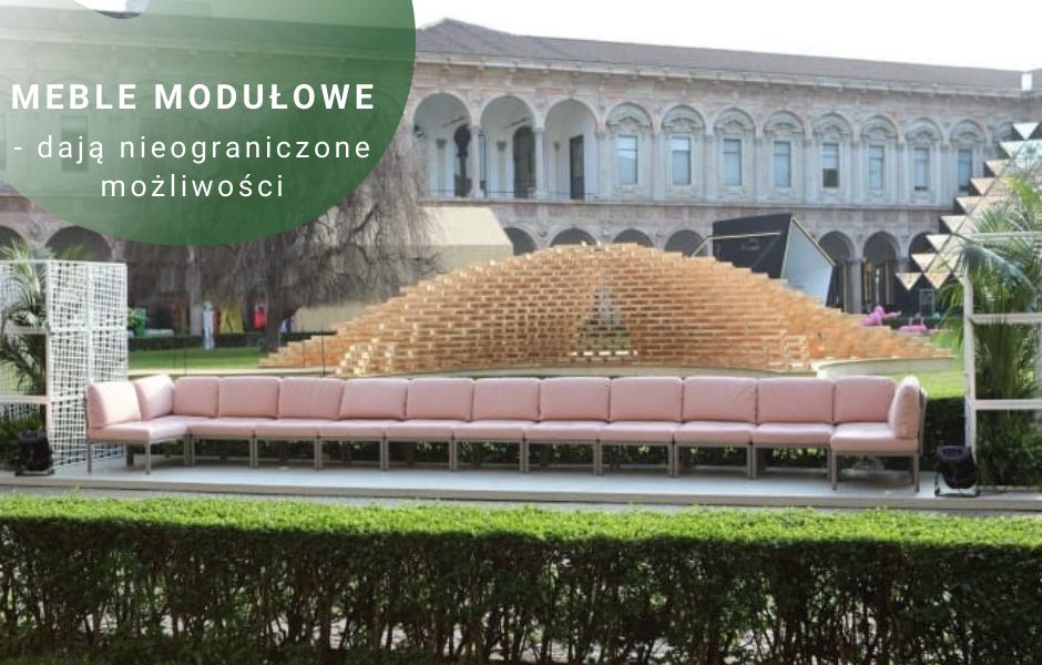 Meble modułowe składające się z segmentów
