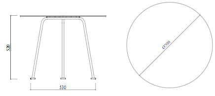Wymiary większego stolika kawowego Maj
